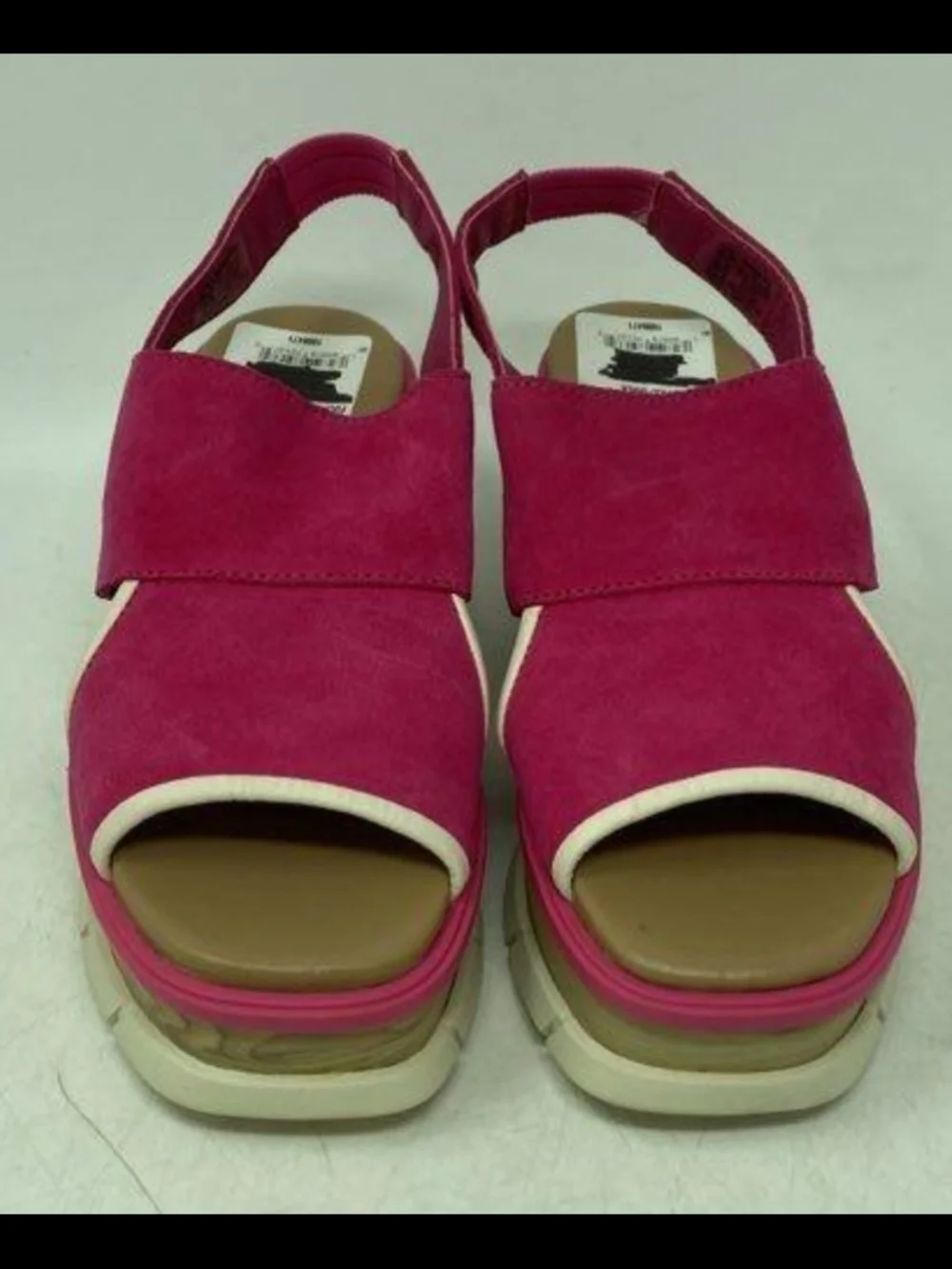 Sorel Joanie III Slingback 'Fuchsia Fizz/Chalk' Wedge Sandals Size 6.5 New